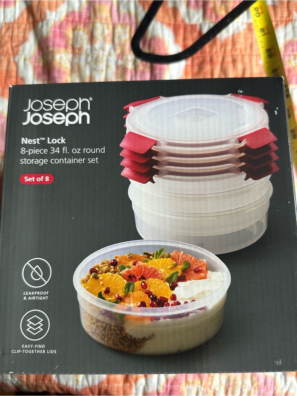 🍱 Joseph Joseph Nest Lock 8-Piece Round Food Storage Container Se